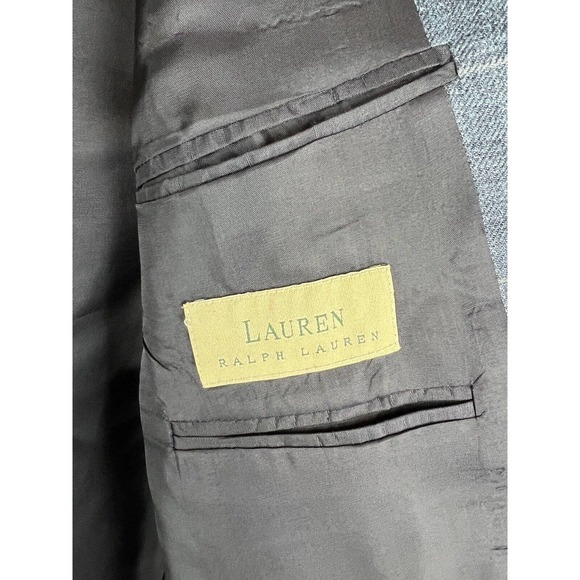 Lauren Ralph Lauren Men's 39R Blue Suit Jacket w/ 3 Buttons & Shoulder Pads - Picture 8 of 13